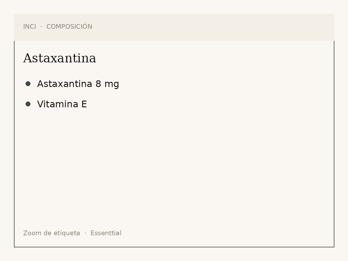 Componentes de Astaxantina 8 mg