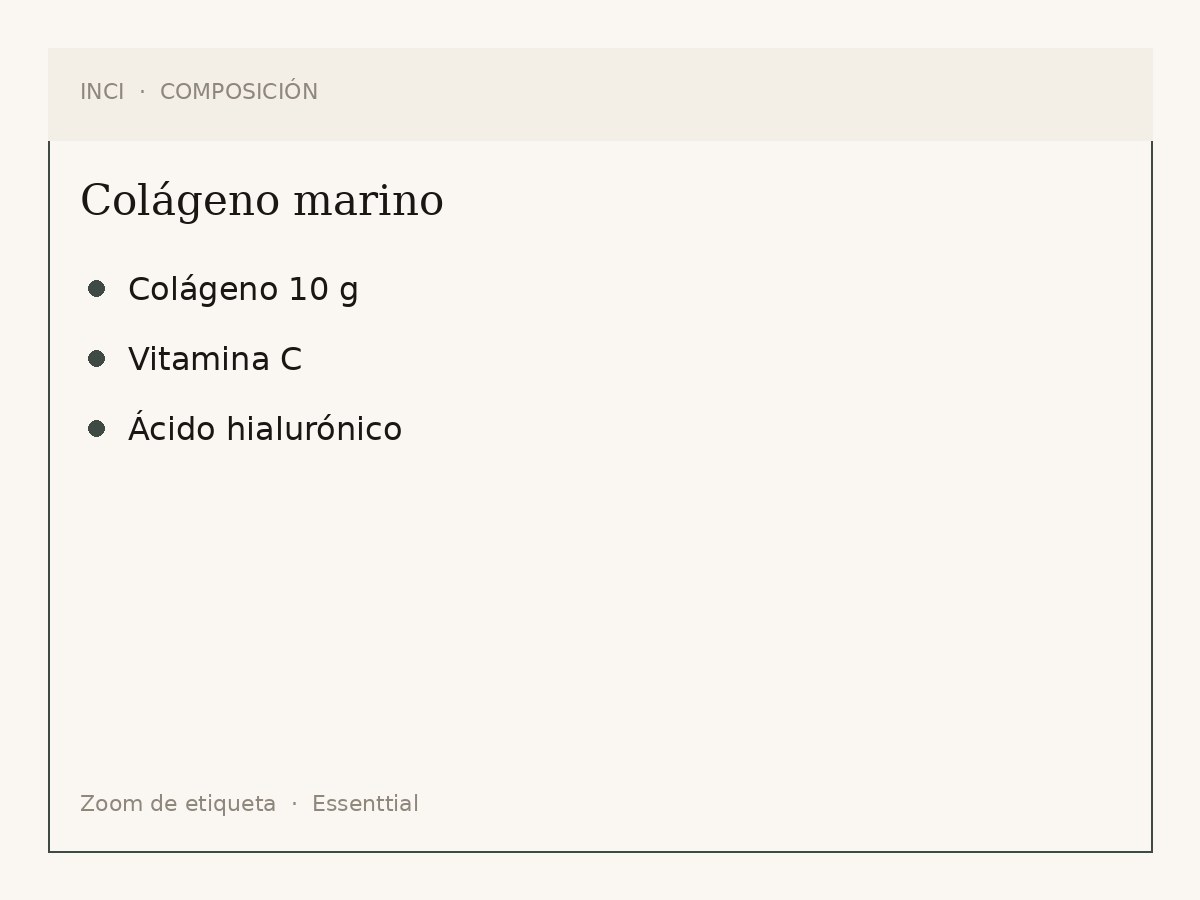 Componentes de Colágeno marino + vitamina C