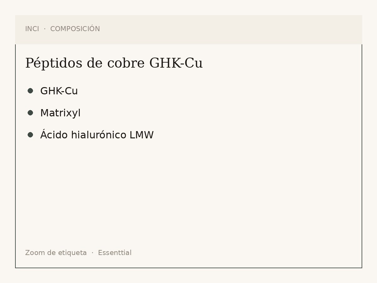 Componentes de Péptidos de cobre GHK-Cu